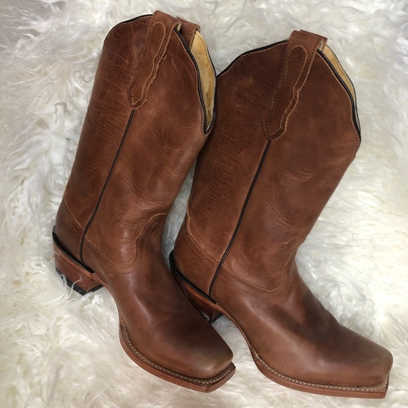 Nocona Shoes - Brown Nocona Leather cowboy boots